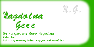 magdolna gere business card